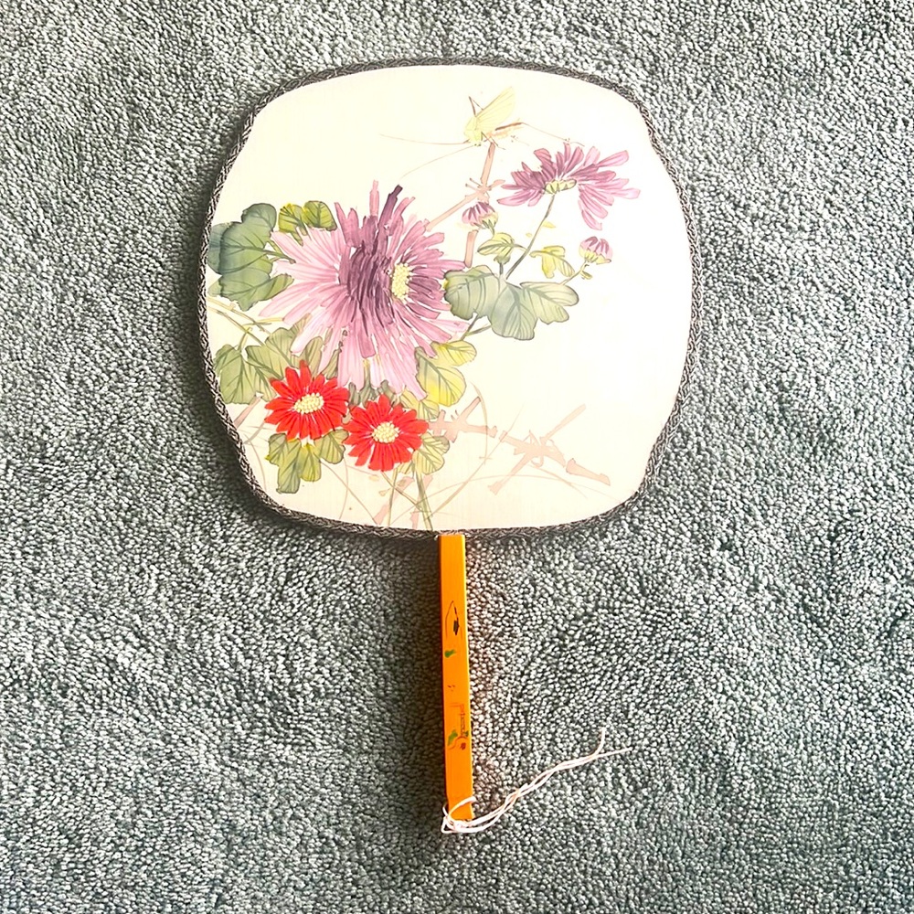 Vintage Chinese Fan Hand Painted